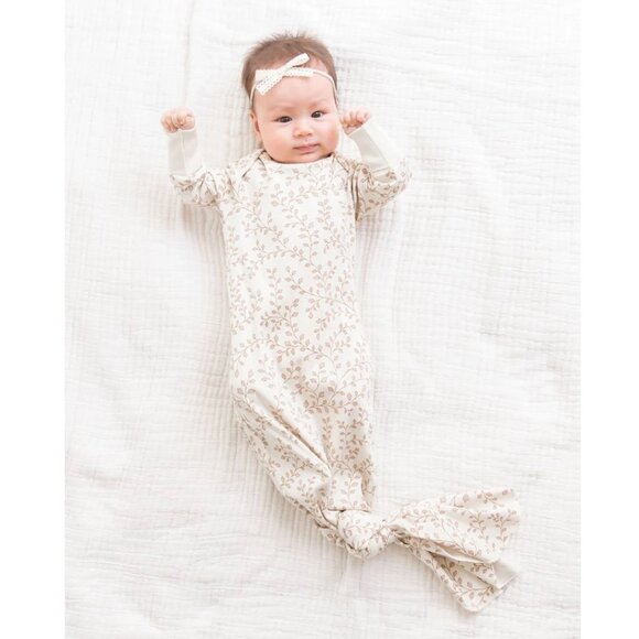 Colored Organics Landry Gown Size 0 - 3 Months NWT Sack Solid Harbor Blue - Picture 2 of 9